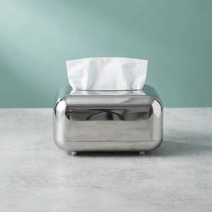 Boîte à mouchoirs décorative en métal finition miroir doré, idéale pour la salle de bain, la cuisine, la table et la coiffeuse, en provenance d'Inde - Product Image 5