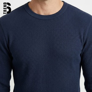 High Quality Waffle Thermal Long Sleeve <b>Shirt</b> Streetwear Crew Neck Plain Front Logo Eco-Friendly Breathable Heavyweight Unisex - Product Image 2