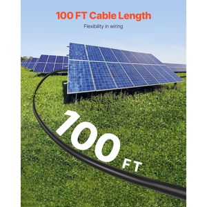 Câble d'extension solaire étanche 100FT 10AWG 6mm2 PV Noir - Product Image 4