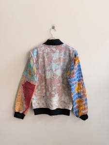 Wholesale Handmade Eco-Friendly <b>Vintage</b> Floral Pattern Cotton Kantha Quilted Traditional Boho Zipper <b>Bomber</b> <b>Jacket</b> - Product Image 5