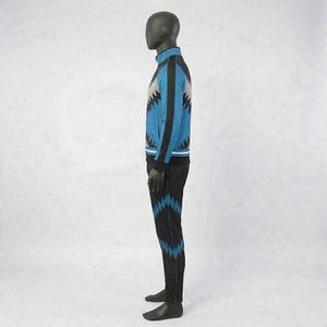 Survêtement de sport d'extérieur personnalisable pour homme adulte, chaud, à manches longues, avec fermeture éclair, pour le football et la course, coupe ajustée, 100 % polyester - Product Image 5