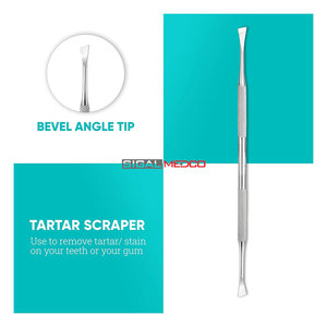Removedor de Placa Dental Profesional, Juego de 5 Piezas, Manual, Acero Inoxidable, Agarre Ergonómico, Kit de Limpieza Dental y Reparación de Rellenos Dentales - Product Image 4