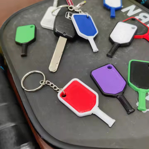 Porte-clés de pickleball personnalisé OEM, taille sur mesure, durable, réglable, léger, en caoutchouc de qualité supérieure, multicolore, avec logo personnalisé, idéal comme cadeau - Product Image 3