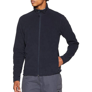 Veste en polaire marine pour homme, col montant, fermeture éclair, respirante, décontractée, pour l'hiver, coupe classique, en polyester tricoté et coton - Product Image 5