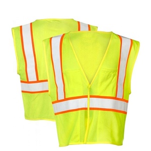 Gilet de sécurité hi vis, pour travail, Patch très Visible avec poche de protection à rayures réfléchissantes - Product Image 1