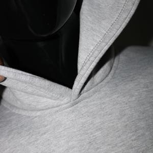 Sudadera con capucha 100% algodón color negro, 450 GSM, forro polar de algodón, bordado personalizado, impresión, relieve, corte holgado, sudaderas Clush Sports - Product Image 6