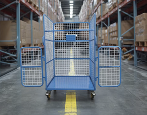Estante Metálico Industrial con Ruedas, Cuatro Niveles, Plegable, Ajustable, Moderno, Apilable, para Almacenamiento de Artículos en Talleres, Tipo Vertical - Product Image 2