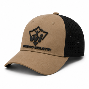 Casquette unisexe en maille kaki et noire avec visière incurvée, chapeau de sport respirant pour l'extérieur, logo personnalisé - Product Image 2