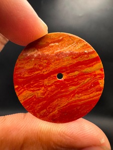 Esfera de Reloj de Jaspe Rojo K Gems de 30.50mm, 0.60mm, con Piedras Preciosas, Pulido de un Solo Lado, Orificio Central de 2mm, Accesorios para Fabricación de Relojes - Product Image 3