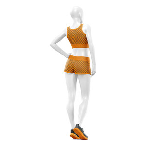 Ensemble de vêtements de sport pour femmes OEM, 2 pièces, soutien-gorge de sport et short, respirant, extensible, yoga, entraînement, fitness - Product Image 5