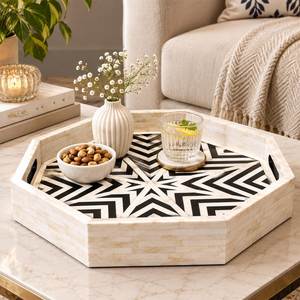 Bandeja de Servir con Incrustaciones de Hueso, Diseño Elegante Hecho a Mano, de Una Sola Capa, Apta para Baño, Apta para Lavavajillas, Grado Alimenticio, Precio Bajo - Product Image 5