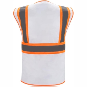 เสื้อกั๊กสะท้อนแสงสำหรับผู้ชาย ปี 2026 สีแดง ผ้าตาข่าย ระบายอากาศได้ดี ปิดด้วยซิป เสื้อคลุมลำลองสำหรับทำงาน มีกระเป๋า เหมาะสำหรับใช้ในฤดูร้อน ปี 2026 - Product Image 4