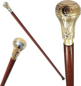 Canne de marche en laiton et bois de qualité supérieure avec finition lisse pour un décor luxueux et une mobilité quotidienne - Product Image 4