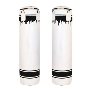 Sacs de frappe personnalisés 2023 pour le kick-boxing et l'entraînement MMA, en cuir véritable et PVC PU, couleur blanche AI-PB-09 - Product Image 1