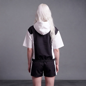 OEM Custom Nylon jacket & <b>Shorts</b> <b>women's</b> sets Lightweight wholesale custom DTF printed logo streetwear ladies tracksuit - Product Image 5