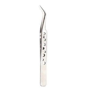 Pinzas Nuevas de Acero Inoxidable en Tono Plateado para Extensión de Pestañas, Pinzas Premium para Pestañas - Product Image 2