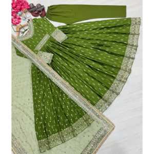 Robes de soirée avec de magnifiques broderies, travail de séquence, robe, dupatta, bas - Product Image 5