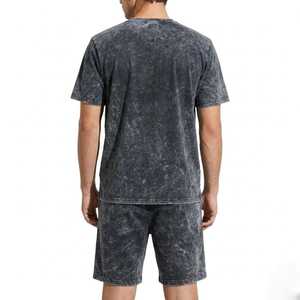 <b>Mens</b> Washed Charcoal Summer <b>Set</b> Vintage Oversized T <b>Shirt</b> <b>And</b> <b>Shorts</b> Relaxed Streetwear Casual Fashion Outfit 2026 - Product Image 3