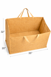 <b>Extra</b> <b>Large</b> Natural Jute Tote Bag with Floral Red <b>Print</b> Eco Friendly Reusable Shopping Grocery Bag Heavy Duty Jumbo Burlap Tote - Product Image 3