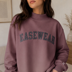 Relaxed Street Style Women's Oversized Mockneck Sweatshirt Premium Cotton Blend Long Sleeve Casual Wear - Product Image 1
