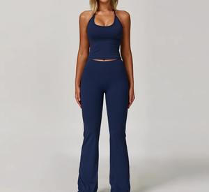 Vêtements personnalisés pour femmes, ensembles évasés deux pièces en promotion, logo personnalisé OEM, mode poids lourd, prix de gros - Product Image 4