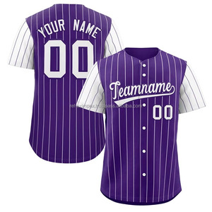 Classic unisex pinstripe baseball jersey featuring breathable fabric and custom digital-printed name and logo - Product Image 2