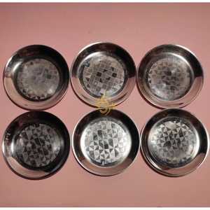Classic Design Round Shape Metal <b>Coasters</b> With <b>Silver</b> Finished Tableware Mat & Pads Tea & Coffee Cup Serving <b>Coaster</b> Supplies - Product Image 3