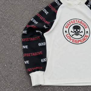 Sudadera Personalizada Vintage 100% Algodón, Estilo Waffle, Térmica, Y2K, Oversize, Ecológica, Raglán, Manga Larga, Cuello Redondo, Sin Estampado - Product Image 2