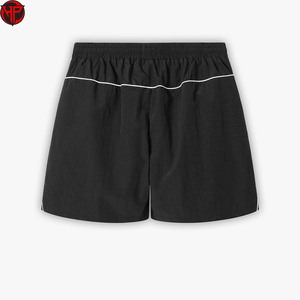 Pantalones Cortos Deportivos Transpirables para Hombre, Negros, para Entrenamiento Atlético, con Bolsillos, Cordón Ajustable, Cintura Alta, Logotipo Personalizado - Product Image 2