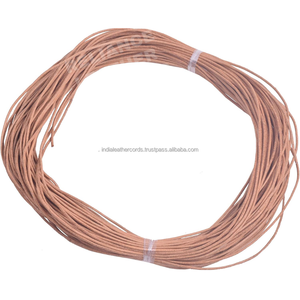 Cordon en cuir rond de couleur régulière de 1 mm de qualité supérieure pour colliers western pour hommes - Product Image 2