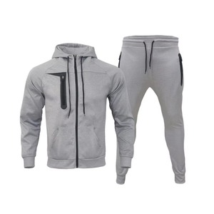 BLIZ SPORTS WEAR Custom Men's Regular Fit Tech Fleece Full <b>Zip</b> <b>Hooded</b> Polyester Heavyweight Winter Tracksuit Wholesale 2-Piece - Product Image 5