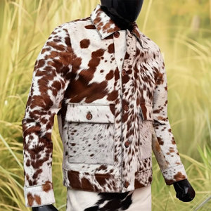 เสื้อแจ็คเก็ตหนังวัวแท้สำหรับผู้ชาย เสื้อแจ็คเก็ตหนังวัวทนทาน ชุดเสื้อผ้าที่ให้ความอบอุ่นและมีสไตล์ เสื้อแจ็คเก็ตหนังวัว - Product Image 2