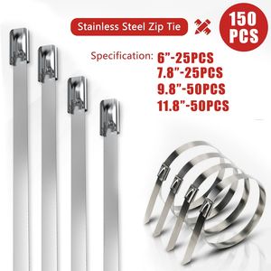 สายรัดเคเบิลสแตนเลส 304 สำหรับงานหนัก 4 ขนาด 11.8" 9.8" 7.8" 6" พร้อมที่ตัดสายรัดเคเบิลอเนกประสงค์ - Product Image 2