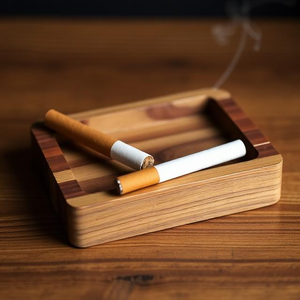 Cendrier en bois de qualité supérieure |   Cendrier finition polie pour bureau - Product Image 2