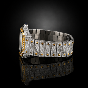 Montre mécanique de luxe en moissanite VVS de qualité supérieure, testée au diamant, style hip-hop, entièrement sertie, ODM - Product Image 4