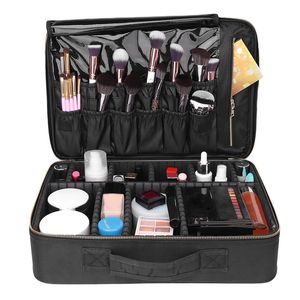 Borsa Organizer Professionale per Trucchi da 16 Pollici, Grande e Portatile, con Scomparto Regolabile per Pennelli, Ideale per Viaggi - Product Image 1