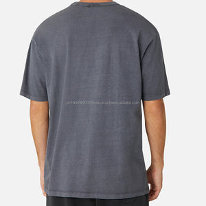 Camisetas de Hombre Lavadas, Camiseta de Manga Corta para Hombre, Ecológica, Cuello Redondo, Camiseta Informal de Verano para Hombre, Camiseta de Jersey - Product Image 2