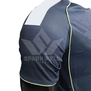 Camiseta de Fútbol para Hombre, Manga Corta, Cuello Redondo, Estampado Geométrico, Absorbe la Humedad, Ajuste Atlético, Todas las Temporadas, 100% Poliéster - Product Image 3