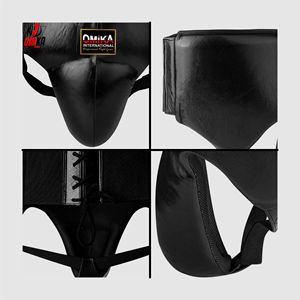 OMIKA INTERNATIONAL Protection de Cuisse Unisexe pour Boxe Professionnelle - Coque en Cuir Résistante aux Chocs pour MMA, Protection en Mousse Haute Densité, Logo Personnalisé, Toutes Tailles - Product Image 4