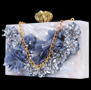 Bolso de mano de resina Bolso de mano de madera hecho a mano para fiestas y bodas a la venta a granel de La India - Product Image 3