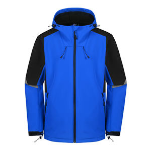 Chaqueta Softshell para Hombre, Impermeable, Cortavientos, Transpirable, Forrada de Forro Polar, para Senderismo al Aire Libre, Deportes de Otoño, Ropa de Trabajo, con Capucha, Delgada - Product Image 6
