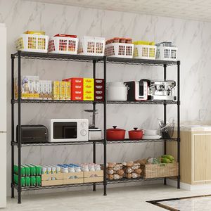 Espositore Regolabile a 4 Livelli 147*35*150cm in Ferro Verniciato a Polvere con Spaziatura tra i Livelli Liberamente Regolabile - Product Image 5