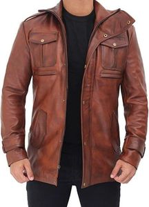 Veste en cuir pour homme avec fermeture éclair tendance et chaude, style OEM, veste d'hiver en vente en ligne à prix raisonnable - Product Image 2