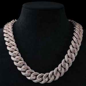 Wholesale Hip Hop Custom <b>Name</b> Cuban Link <b>Chain</b> Lab Moissanite Iced Necklace Gold Plated IGI Certified Gift for Women Men - Product Image 4