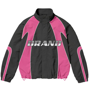 Custom <b>Men</b>’s Color Block Tracksuit Set Oversized Streetwear Windbreaker <b>Jacket</b> & Jogger Pants Two Piece Casual Sportswear - Product Image 4