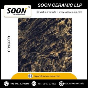 กระเบื้องบุผนังลายหินอ่อนเคลือบนิเกิล ขนาด 600x600 มม. หนา 20 มม. ผิวมันเงา ลายหินธรรมชาติ สำหรับตกแต่งภายใน ป้องกันแบคทีเรีย - Product Image 3
