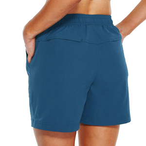 Solid Low MOQ Women Cotton Shorts <b>Drawstring</b> Closure Relaxed Fit Casual Summer Shorts Side Pockets - Product Image 3