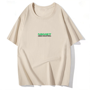 Naimat Abbas Industries Men's Black Oversized Short Sleeve T-Shirt With <b>Logo</b> Front Print Casual Style O-Neck Jersey Cotton - Product Image 5