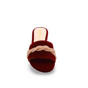 Pantoufles décontractées style basketball bordeaux CL1807 - Product Image 1