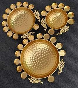 Ensemble de bols Urli en métal de haute qualité, porte-bougie chauffe-plat, Urli Diya, Diwali et autres porte-bougies pour la décoration festive de la maison - Product Image 4